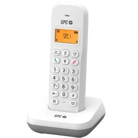 SPC Keops 7334B Teléfono Inalámbrico Blanco con Identificador de Llamadas
